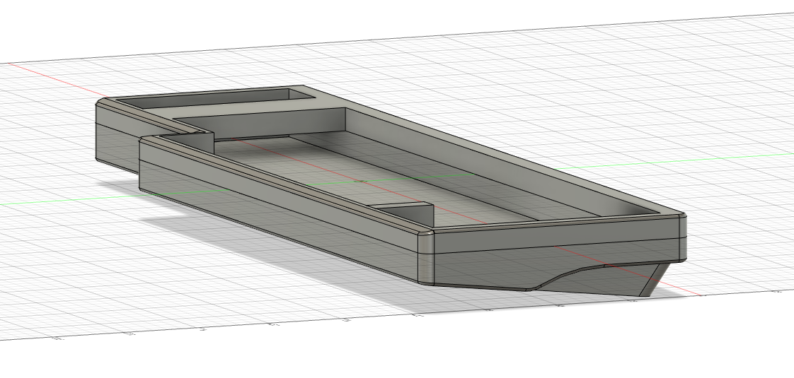 Making the case meant learning Fusion 360 from scratch. A shape on a screen is one thing. Getting the screw holes, clearances, and edges right so it can actually go together is another.